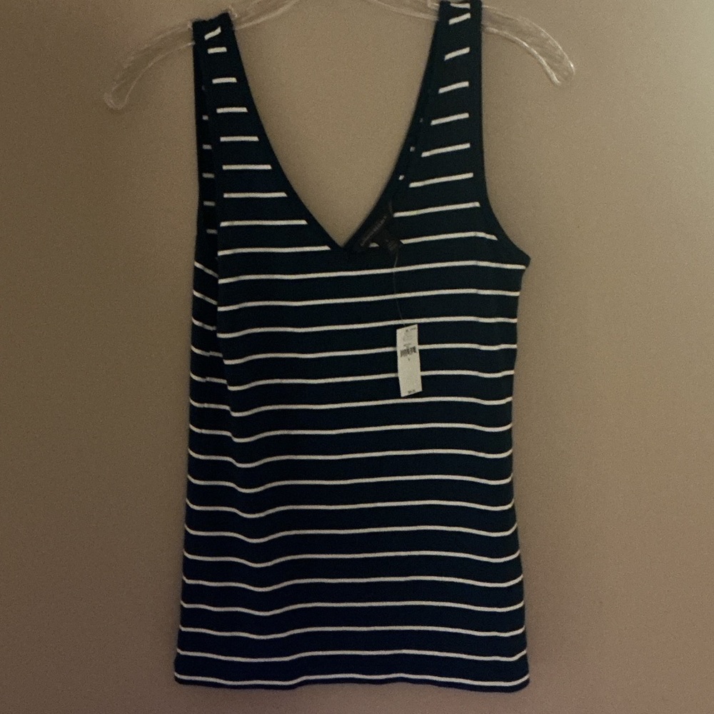 NWT Banana Republic Navy and White Striped Tank Top